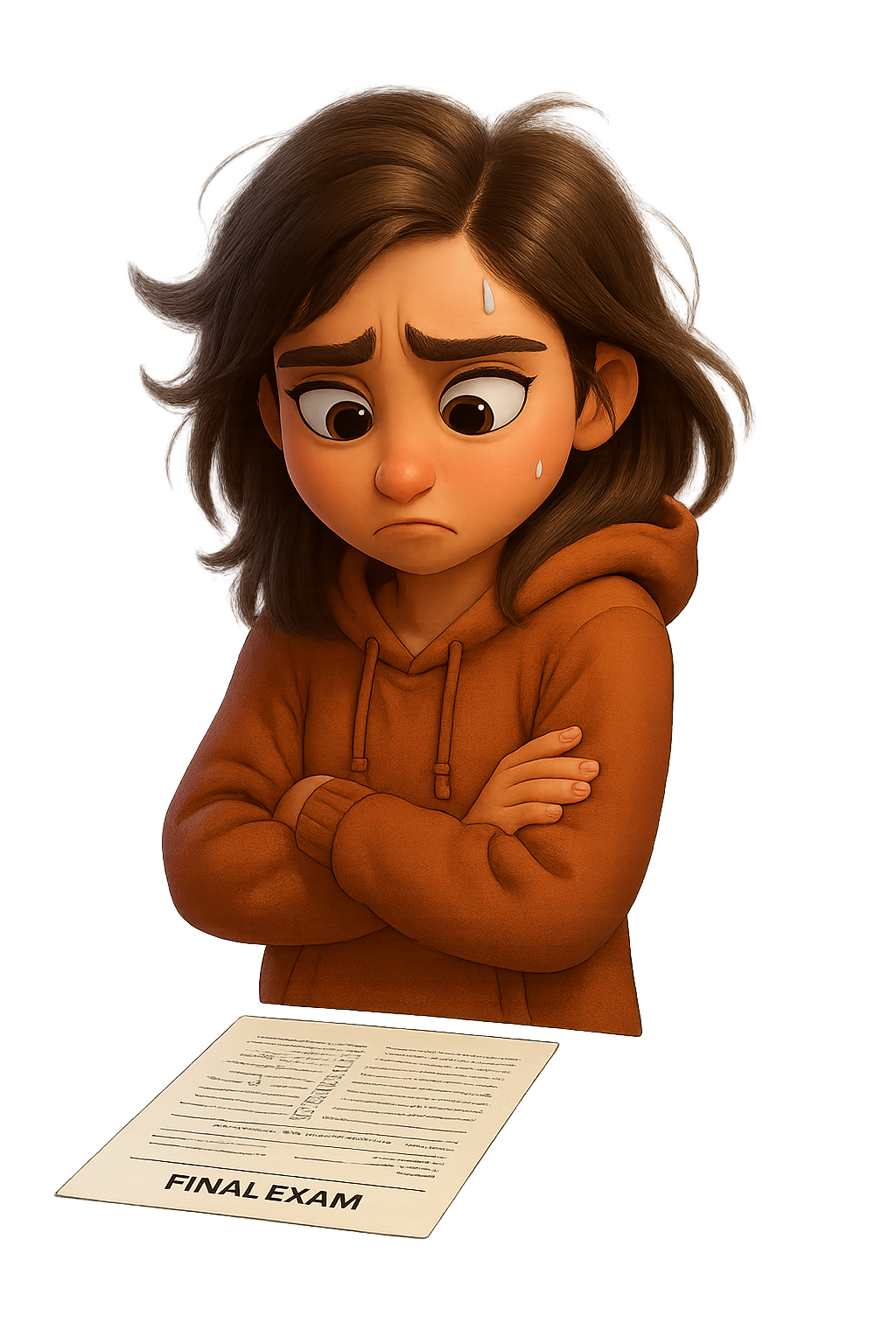 overwhelmed student illustration